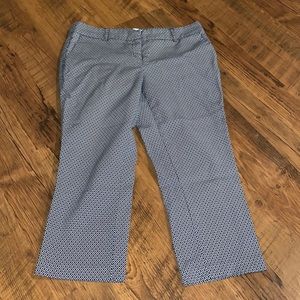 Blue and white checkered Dalia capris